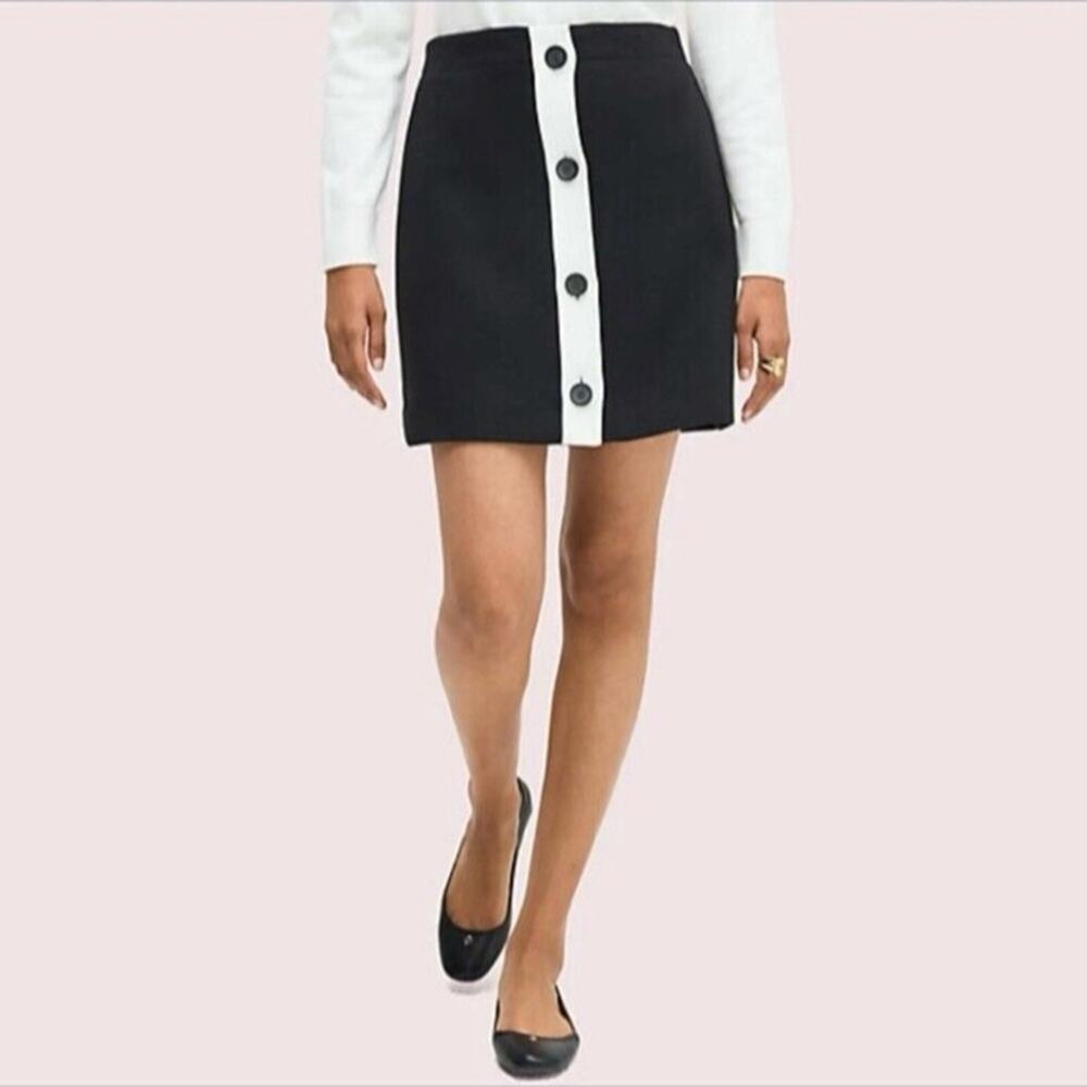 Kate Spade Colorblock Button Down Skirt size 0 NWT
